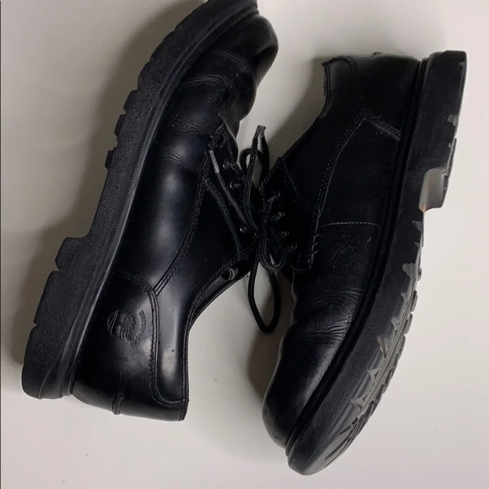 Timberland Waterproof Genuine Leather Lace shoes black men’s 10.5